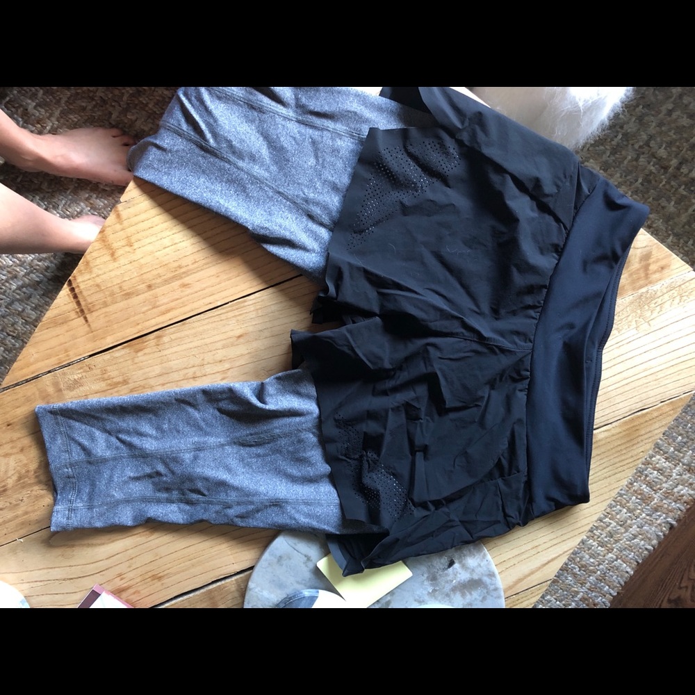 Athleisure shorts with leggings under